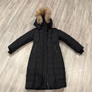Mackage Black Puffer Jacket with Fur Hood